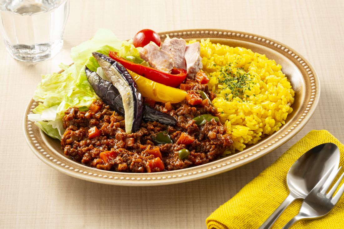 桜川市の「キーマカレー」をアレンジした「トマトキーマカレー」（茨城県地域振興課提供）